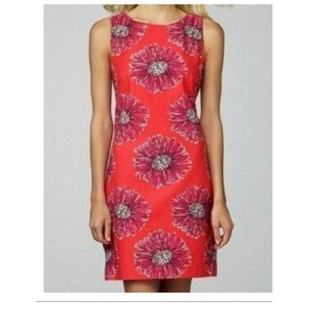 Lilly Pulitzer Stephanie Island Coral Boom Boom Sheath Dress Size 0 Preppy Beach